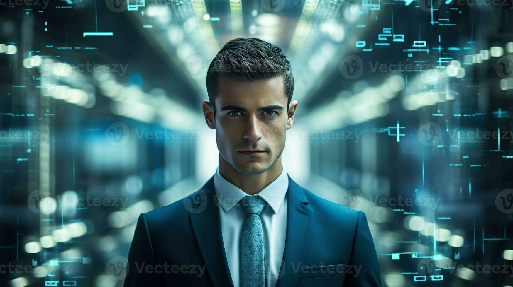 AI businessman in a suit